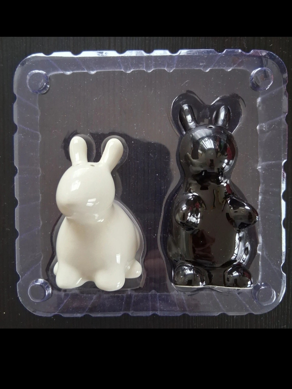 One-Hundred-80 Ceramic Bunny Salt & Pepper Set, New In Box